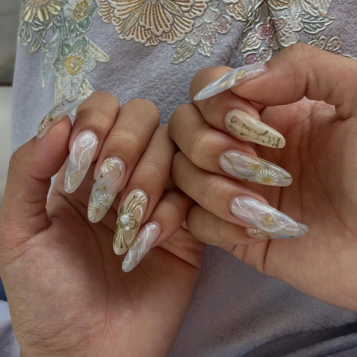 妹@nayu.nail_の結婚式に着物を着たのでそれに合わせ...
