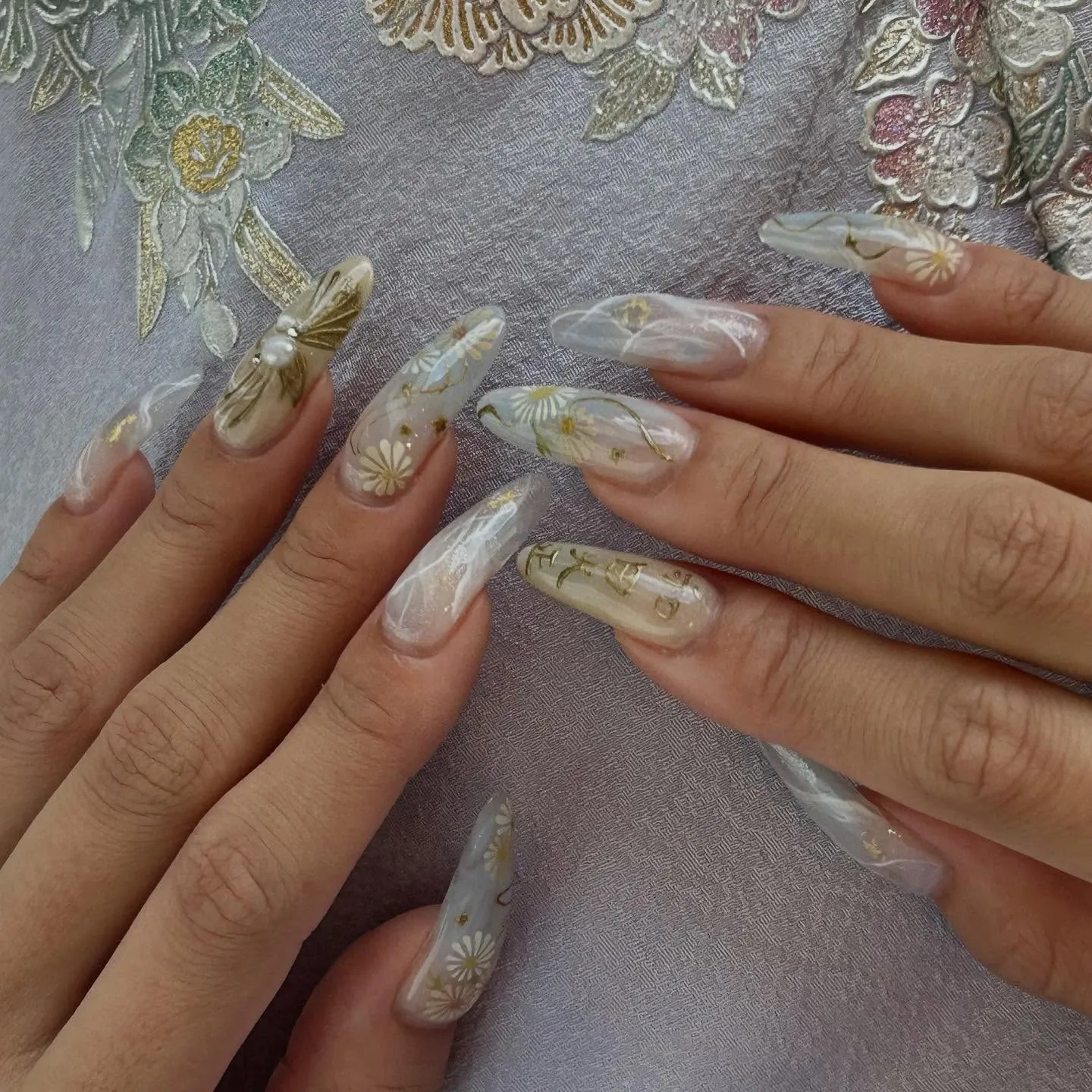 妹@nayu.nail_の結婚式に着物を着たのでそれに合わせ...