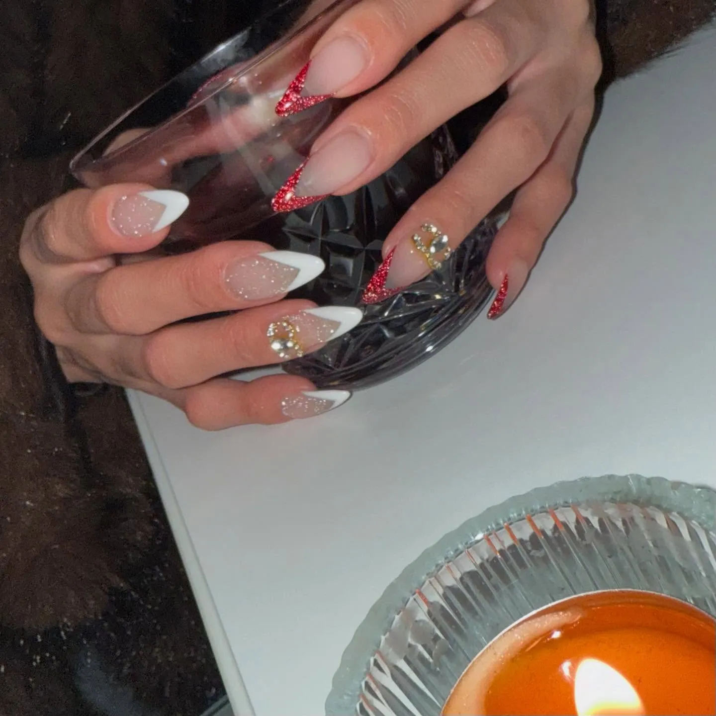 1月はお上品にフレンチネイルにしました💐