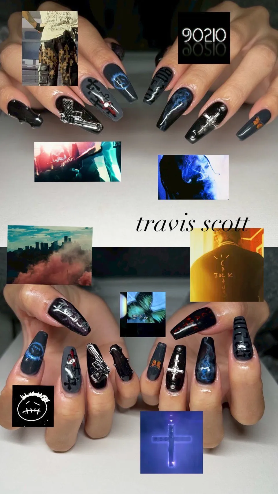 LIVE仕様ネイル🦋⛓️🚬💊❤️‍🔥⚜️